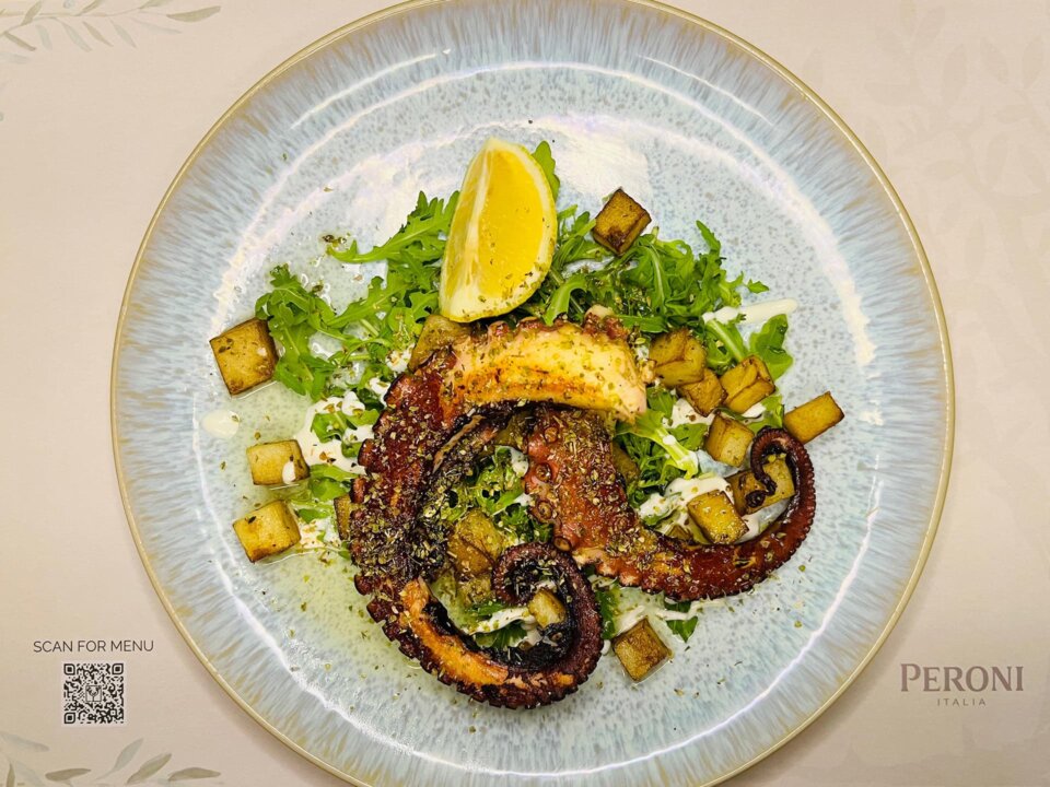 Caracatiță la grătar.