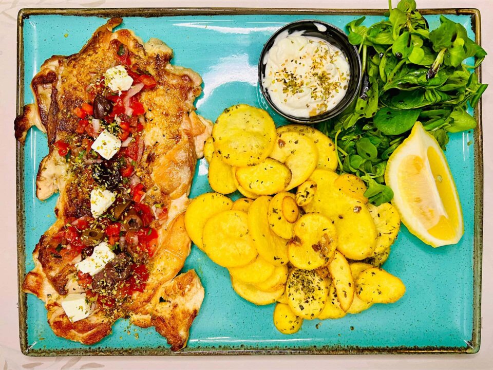 Pui în stil mediteranean.